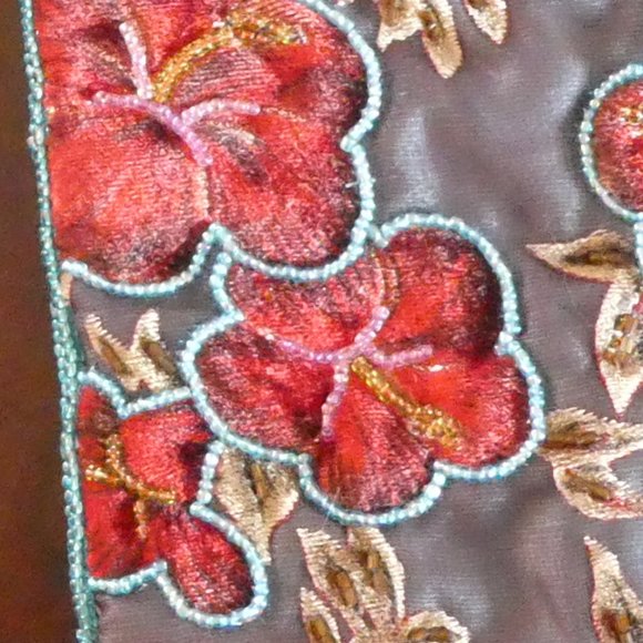 Beaded Velvet Crossbody Boho Handbag New - Picture 7 of 8